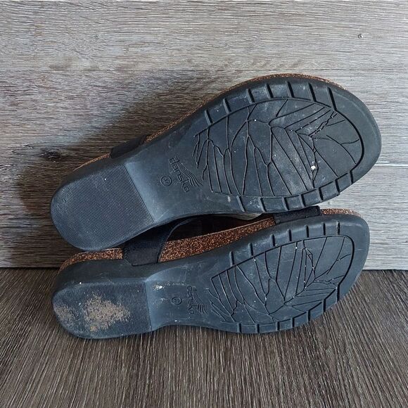 Dansko Reece Black Toe Loop Sandal Size 37 - Picture 7 of 10